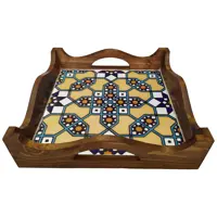 سینی کاشی کاری چوبی کد 2020336