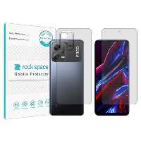 گلس صفحه نمایش و پشت گوشی شیائومی Poco X5 مدل نانو هیدروژل شفاف برند راک اسپیس کد 25567SS