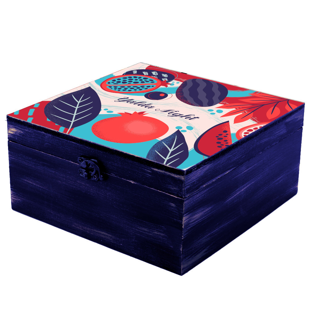 جعبه هدیه چوبی مدل یلدای ایرانی کد WB21y 