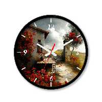 ساعت دیواری کوچک راویتا طرح نقاشی خانه ای در مزرعه کد 3593