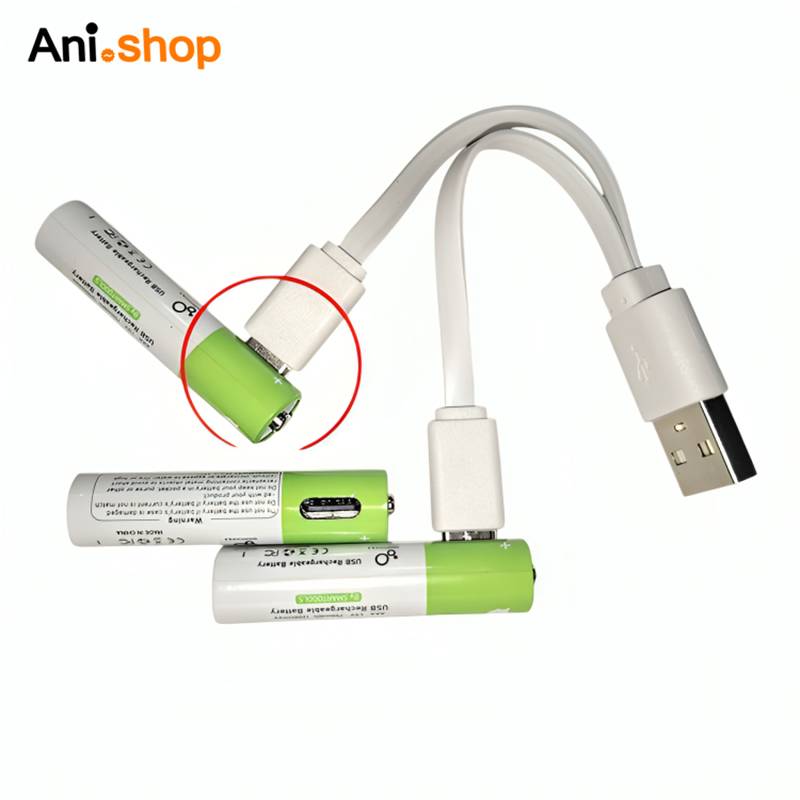 باتری شارژی سرخود نیم قلمی بسته 4 عددی شارژ مستقیم