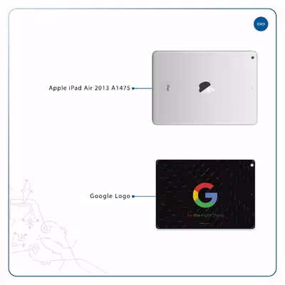 برچسب پوششی ماهوت مدل Google-Logo مناسب برای تبلت اپل iPad Air 2013 A1475