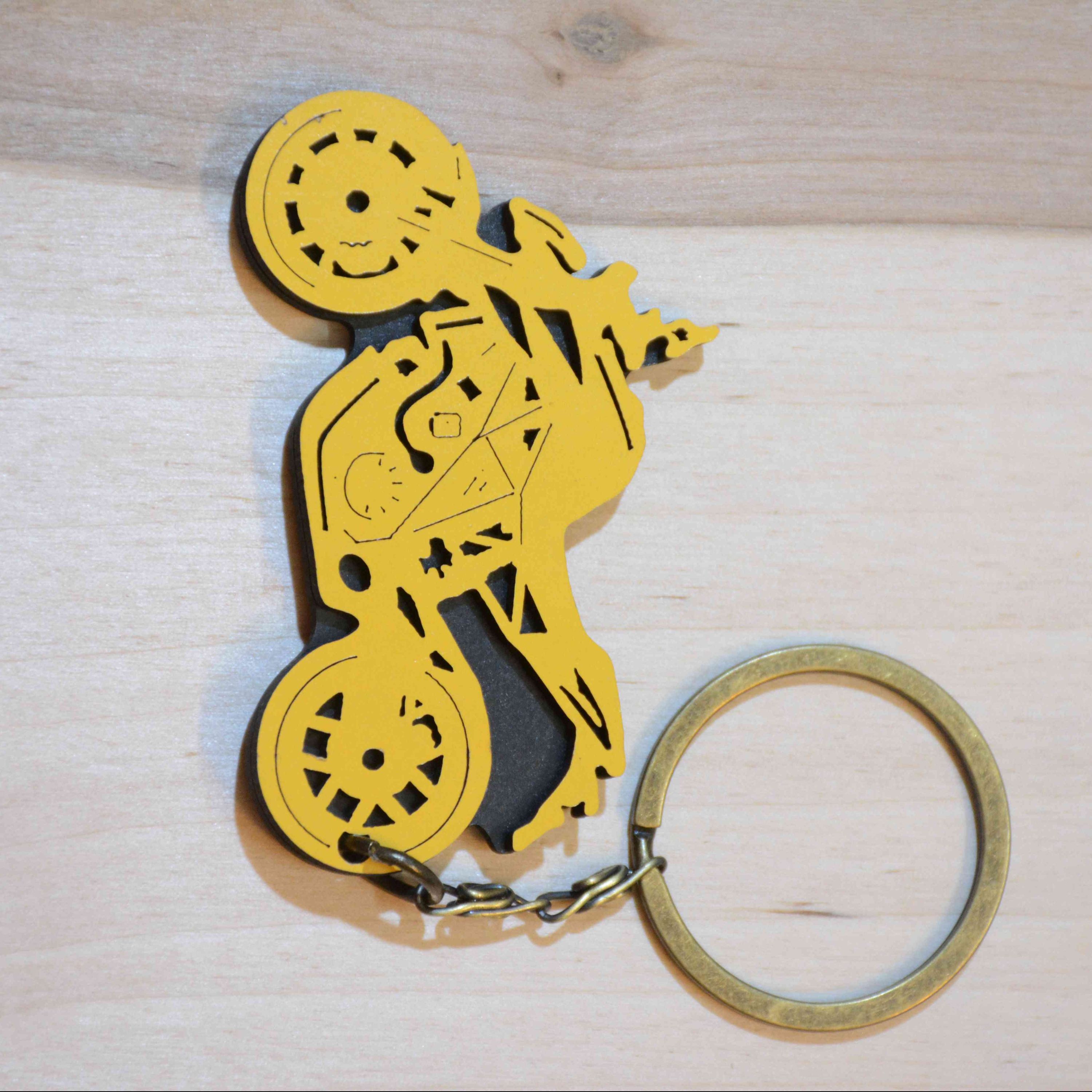 جاکلیدی چوبی دولایه طرح وسایل نقلیه کد 10