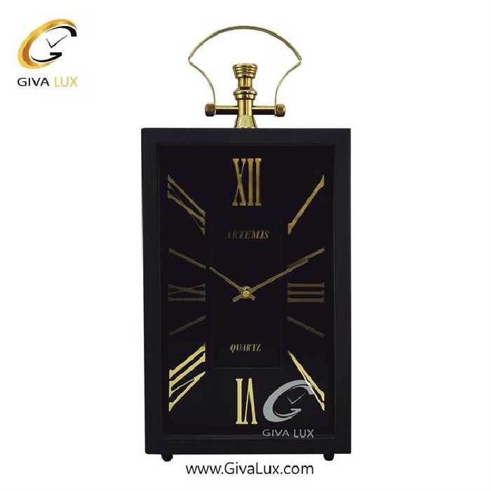 ساعت رومیزی اورجینال آرتمیس آلیاژ فلزی| کد رفرنس 20162، مدل: 2031Black Gold