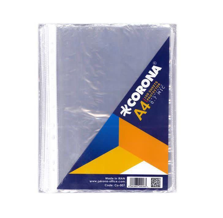 کاور کاغذ کرونا سايز A4 بسته 100 عددي