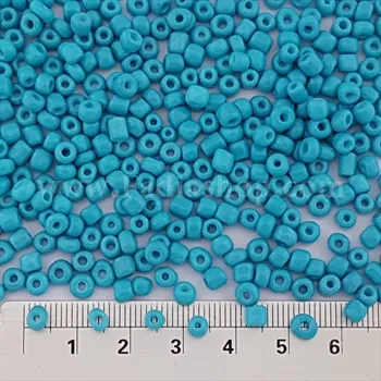 منجوق گرد درشت گچی آبی فیروزه ای