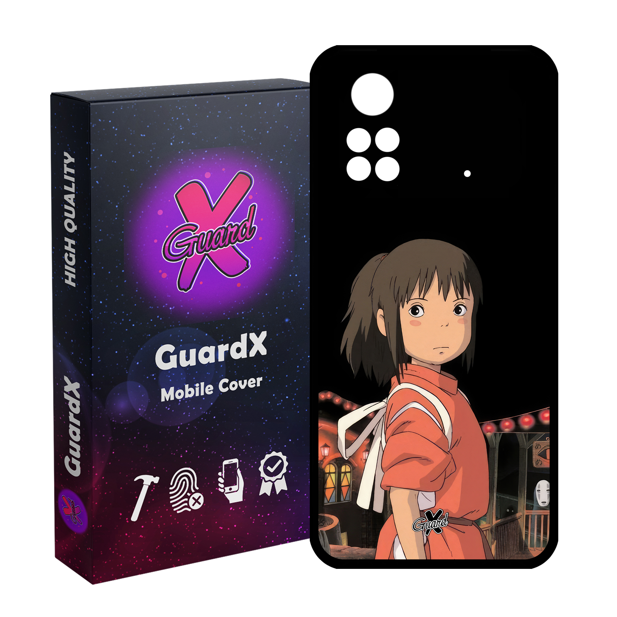 کاور گارد ایکس طرح Spirited Away Anime مدل Glass10574 مناسب برای گوشی موبایل شیائومی Poco M4 Pro 4G