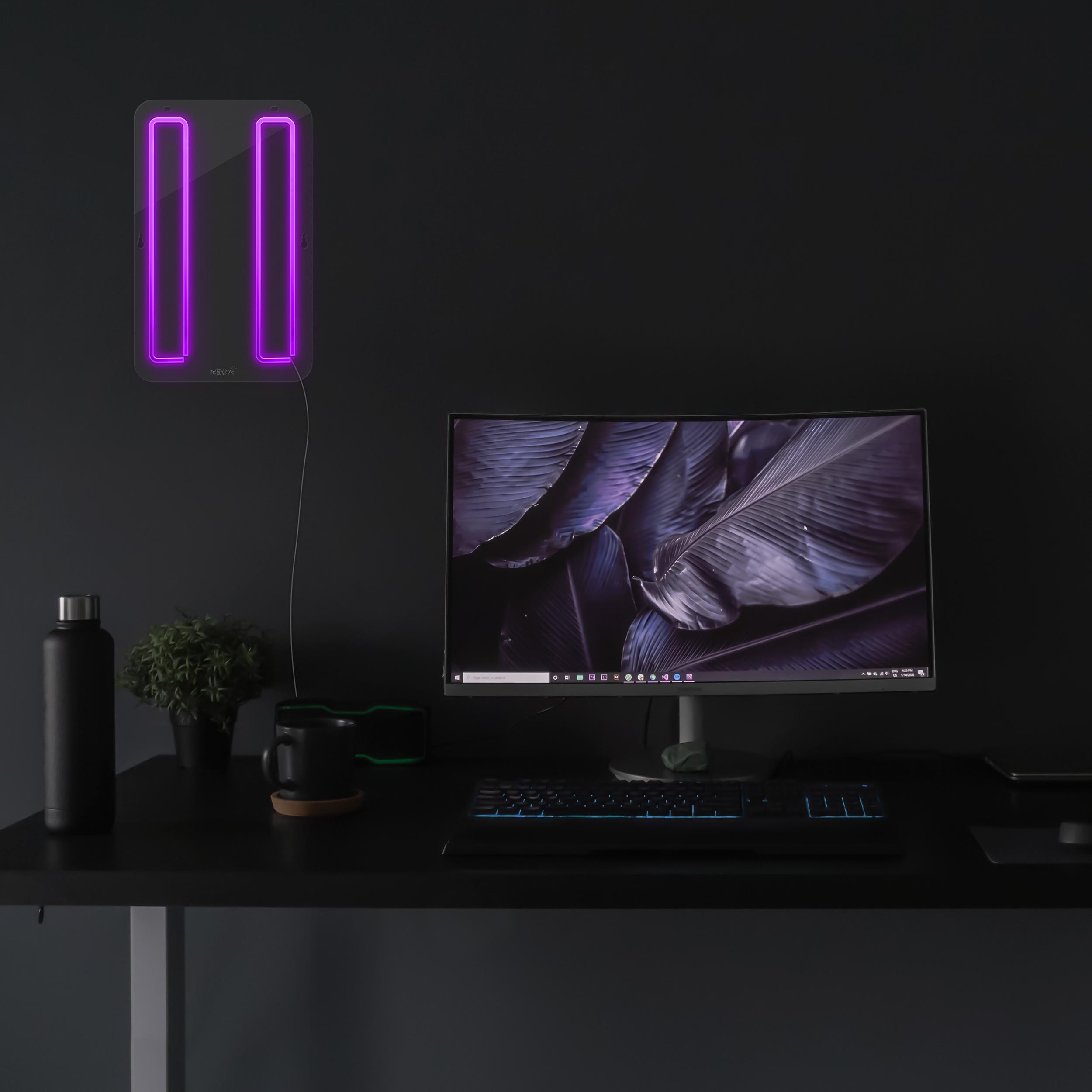 چراغ دیواری نئون دیزاین مدل Pause_PR