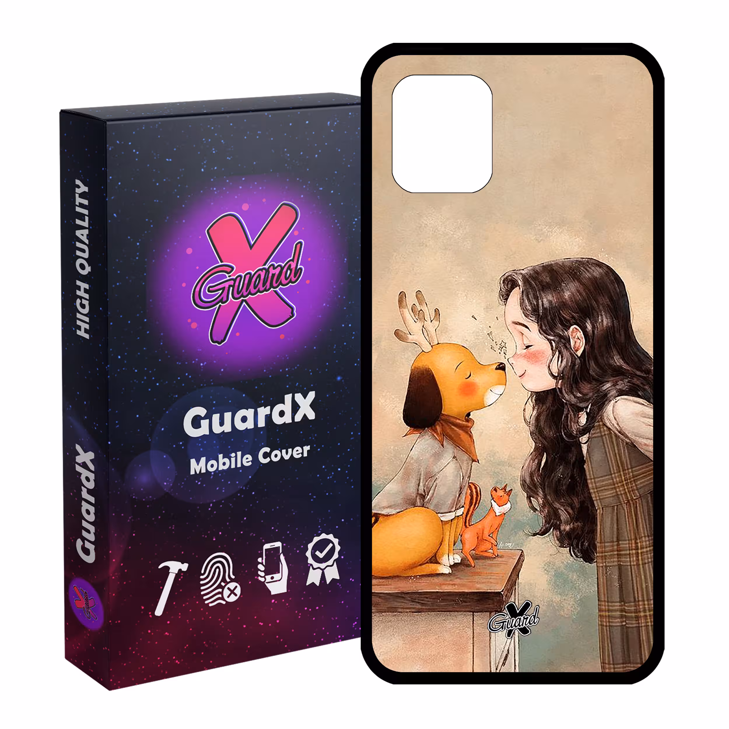 کاور گارد ایکس طرح Girl مدل Glass10323 مناسب برای گوشی موبایل سامسونگ Galaxy Note 10 Lite