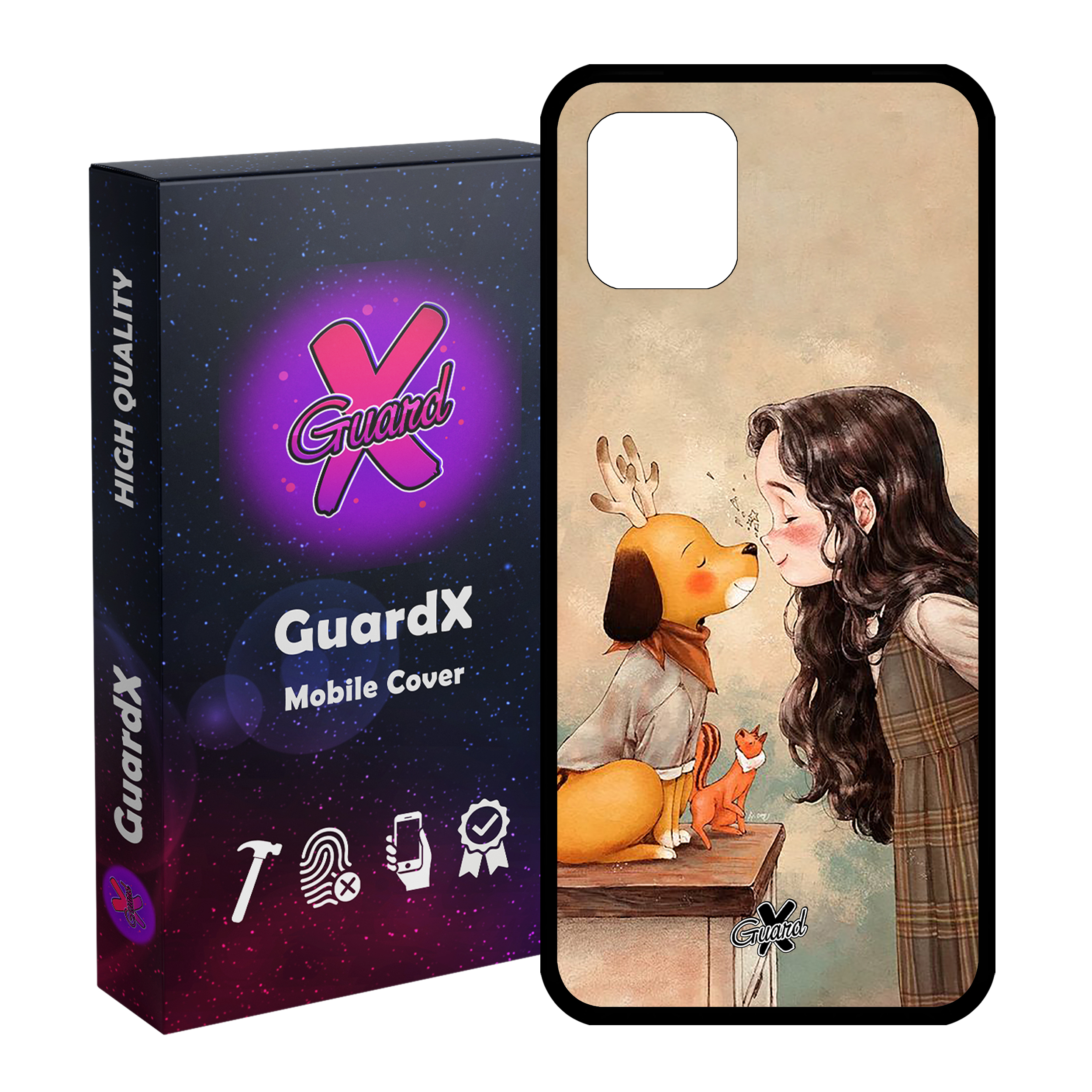 کاور گارد ایکس طرح Girl مدل Glass10323 مناسب برای گوشی موبایل سامسونگ Galaxy Note 10 Lite