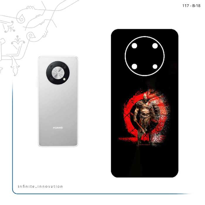 برچسب پوششی ماهوت مدل GOD_OF_WAR مناسب برای گوشی موبایل هوآوی Nova Y90