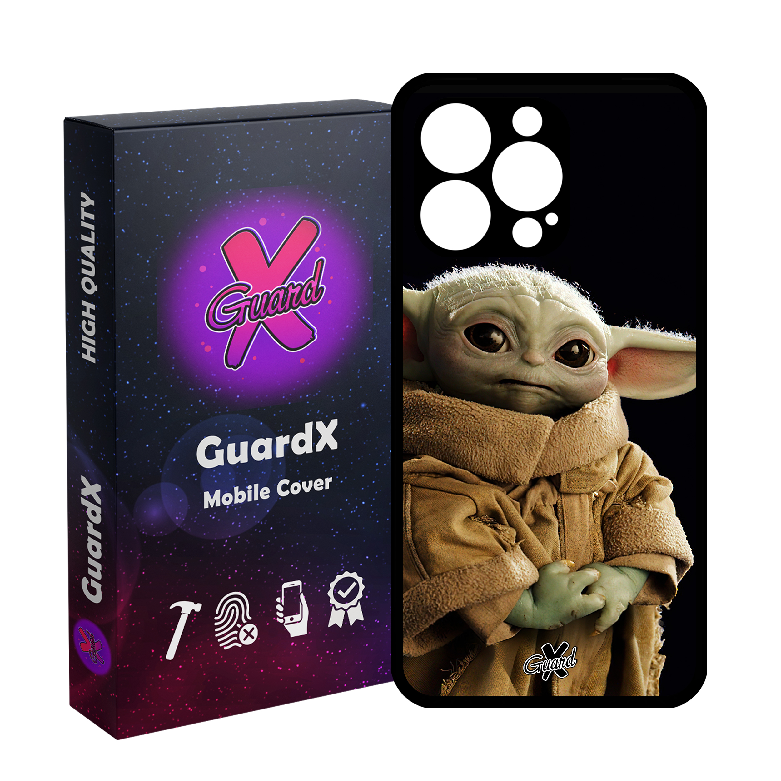 کاور گارد ایکس طرح بیبی یودا مدل Glass10469 مناسب برای گوشی موبایل اپل iPhone 13 Pro