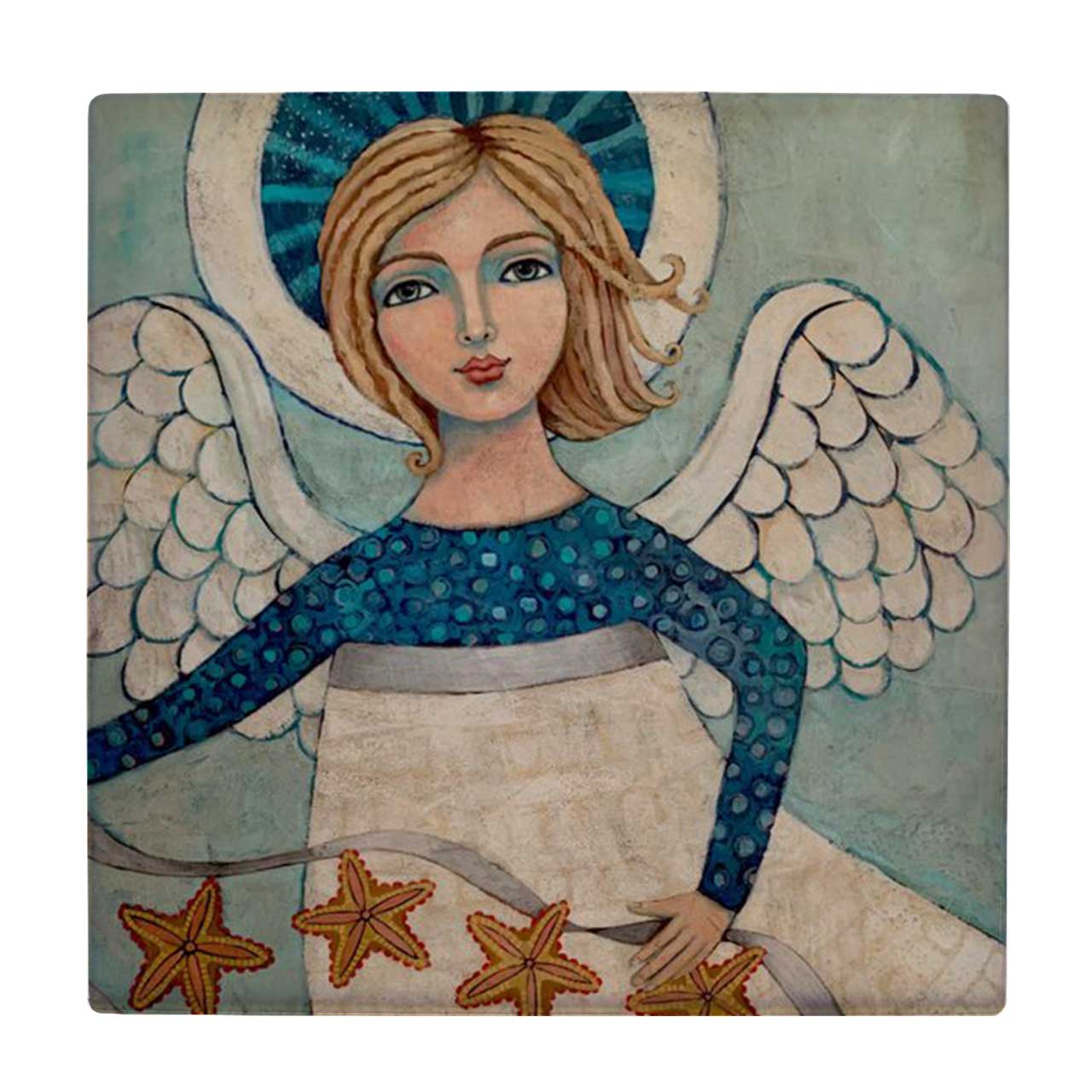 کاشی طرح فرشته و ستاره های دریایی کد wk1176