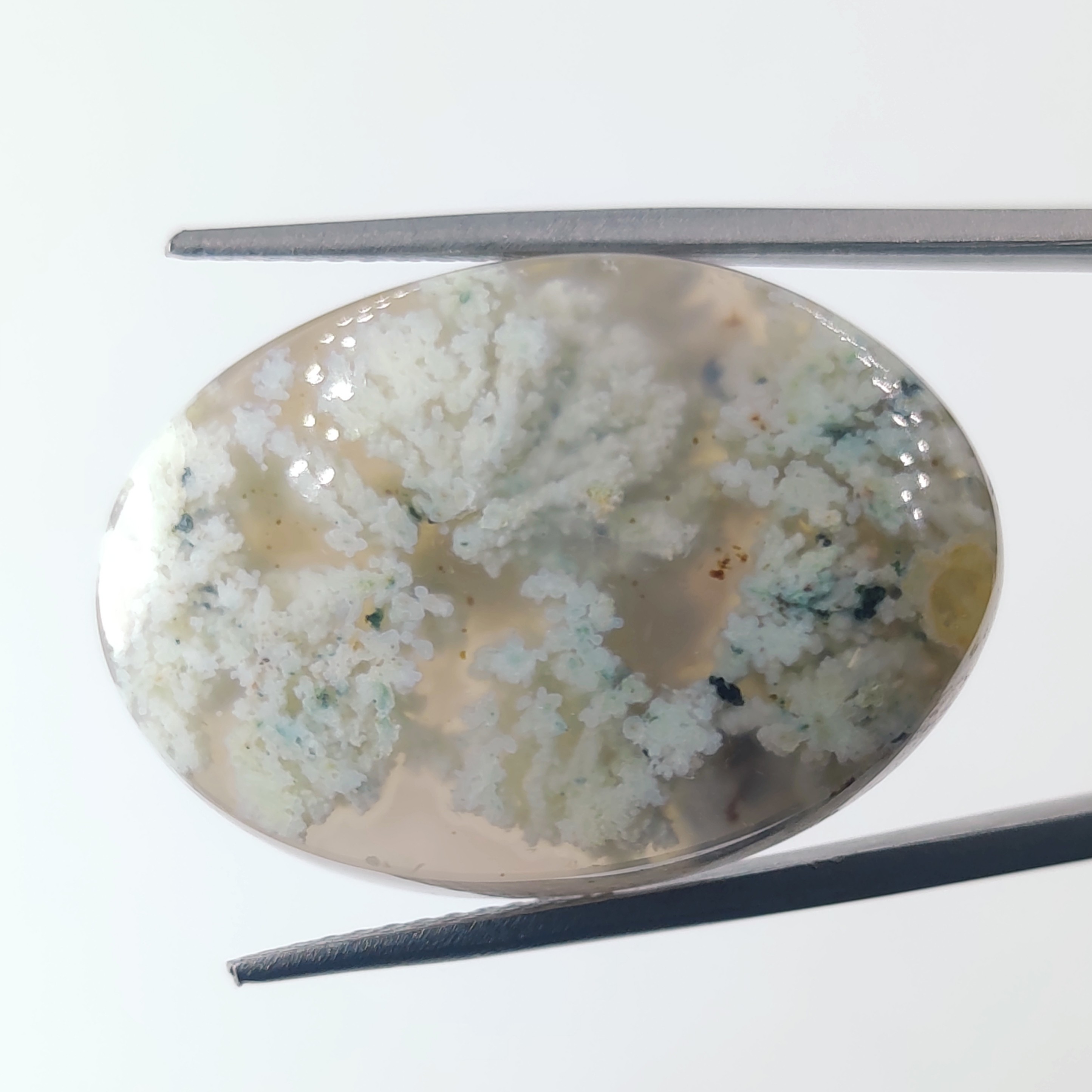 نگین سنگ عقیق شجر معدنی و طبیعی منظره شکوفه های بهاری