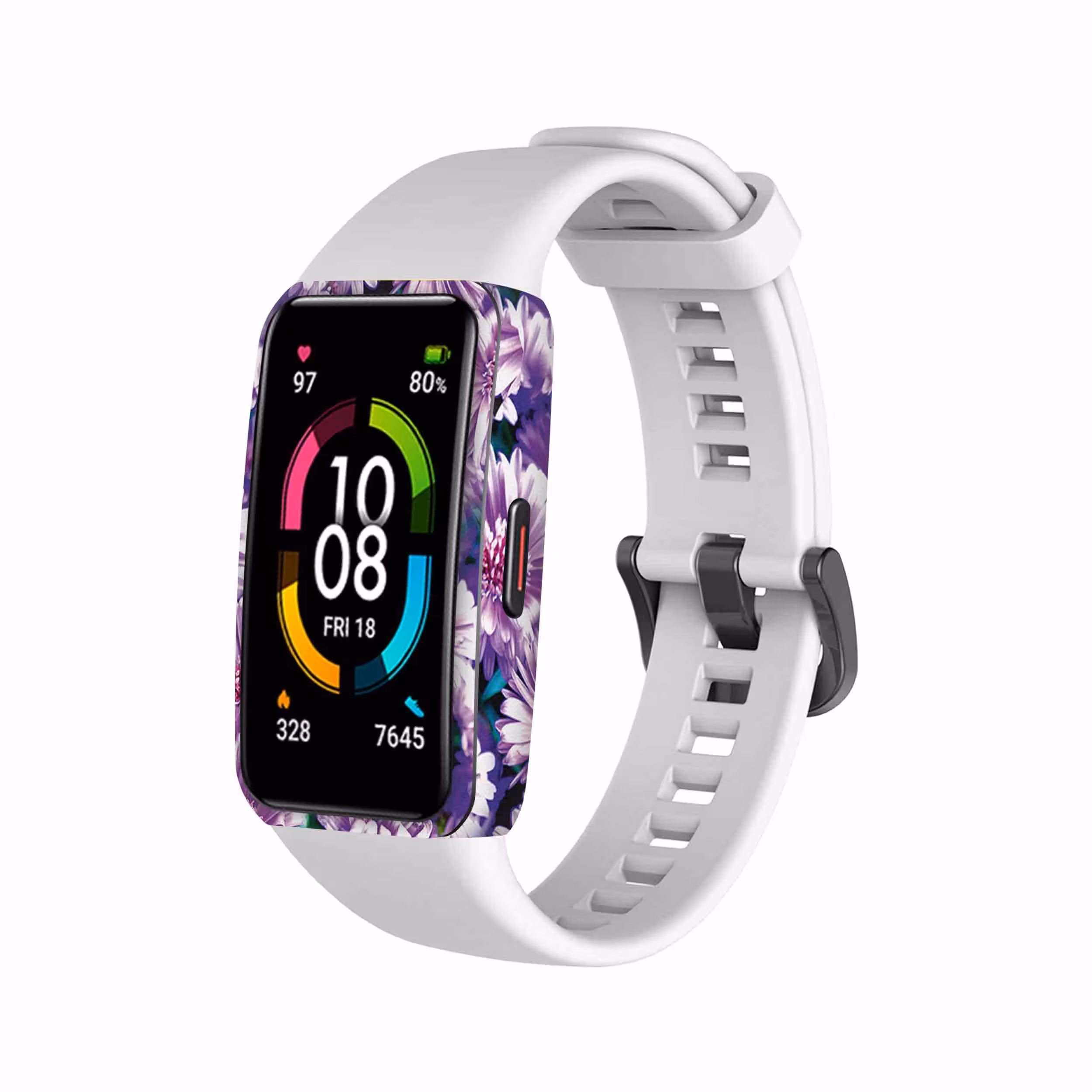 برچسب ماهوت طرح Purple Flower مناسب برای ساعت هوشمند هوآوی band 6
