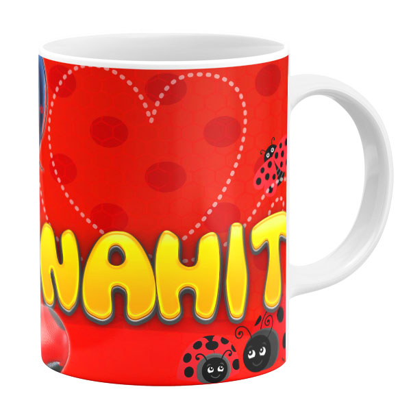 ماگ طرح دختر کفشدوزکی مدل آناهیت