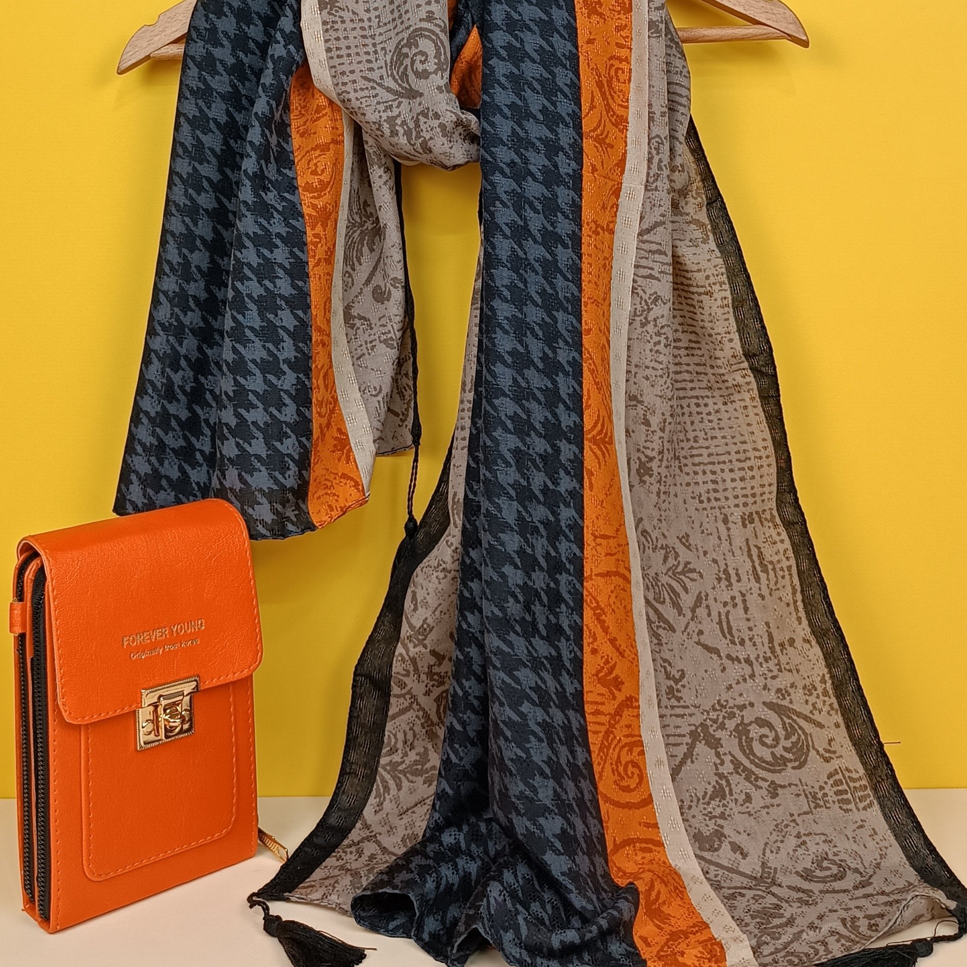 شال نخی پیچازی رنگی