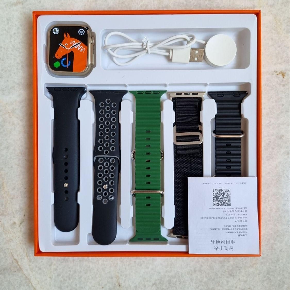 ساعت هوشمند طرح اپل واچ اولترا مدل SMART WATCH ULTRA Y12 بهمراه 5 بند 