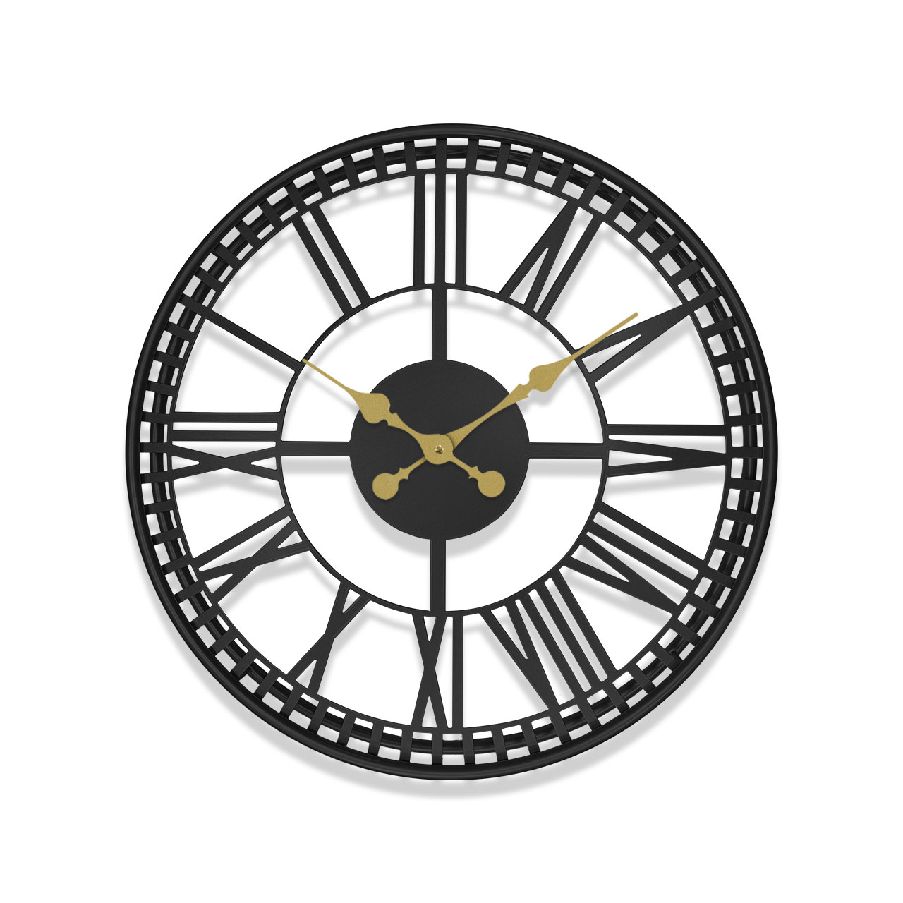 ساعت دیواری آرام مدل سه بعدی فلزی کد 6006