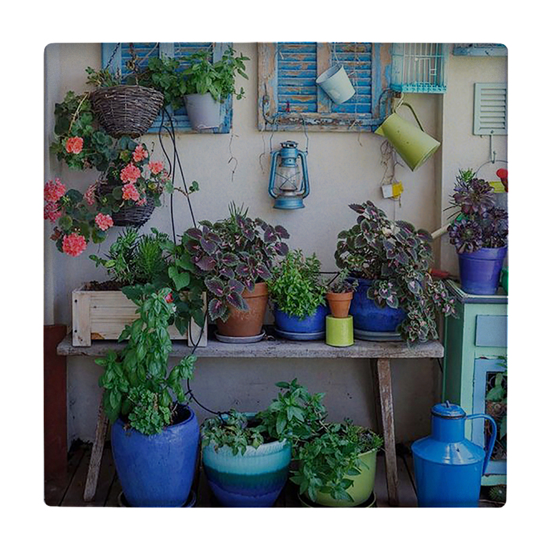 کاشی طرح گلدان های گل مدل لوحی کد klh1417