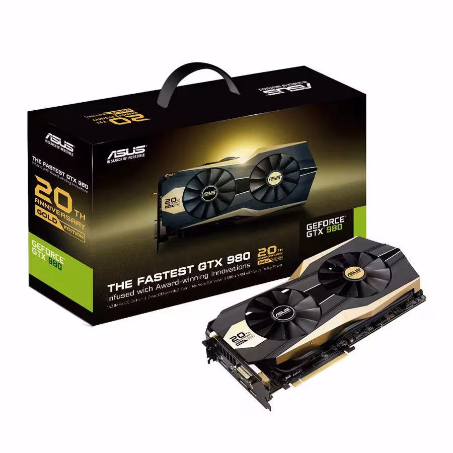 کارت گرافیک ایسوس GTX 980 20th Anniversary Gold Edition 4GB GDDR5