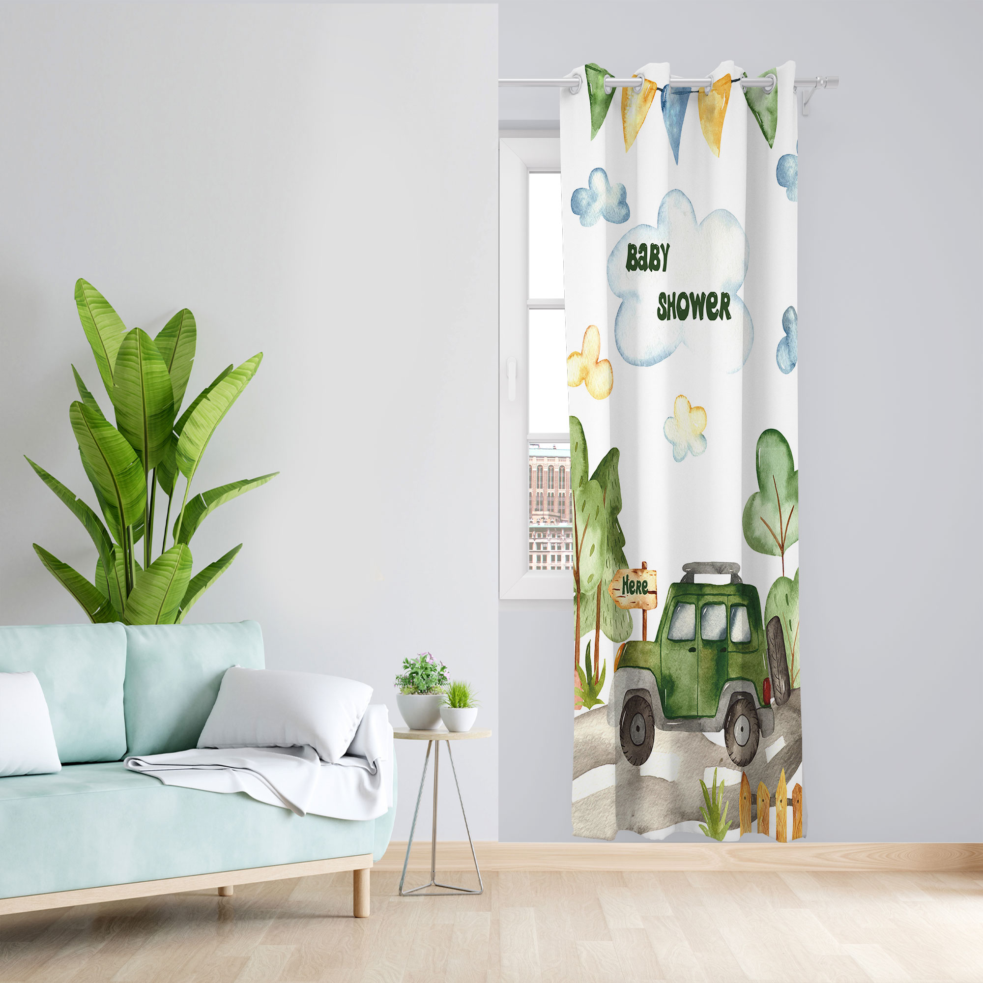 پرده مدل ماشین مخمل پانچی کد 4529 سایز 140x280 سانتی متر