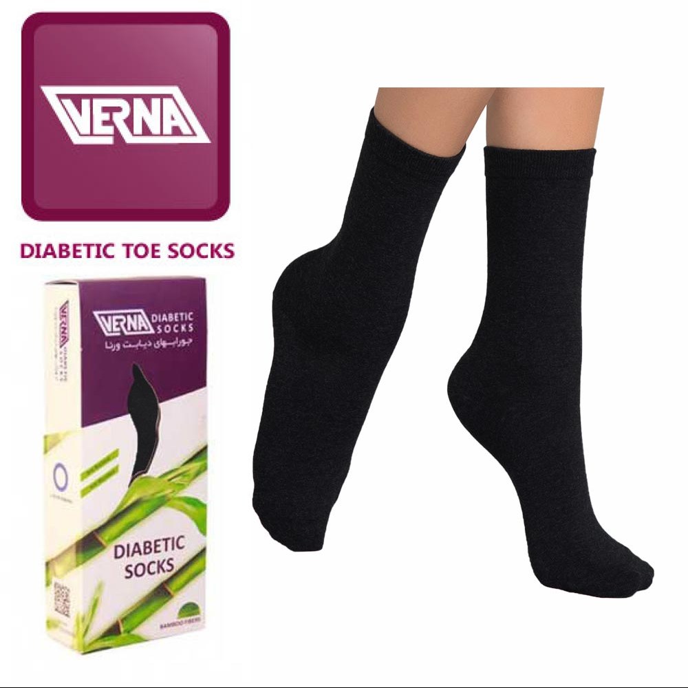 جوراب دیابت بامبو ورنا(رنگ مشکی)