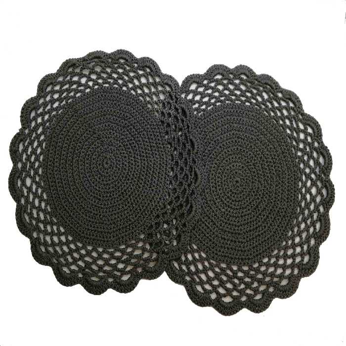 زیر بشقابی بافتنی مدل دالبر کد 1001 بسته 6 عددی
