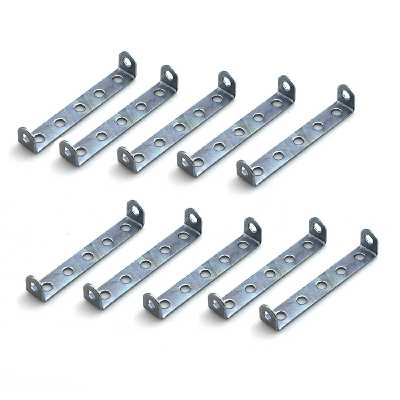 سازه رباتیک مدل بست دو ورخم 7 سوراخ 151 فلزی رنگی بسته 10 عددی 