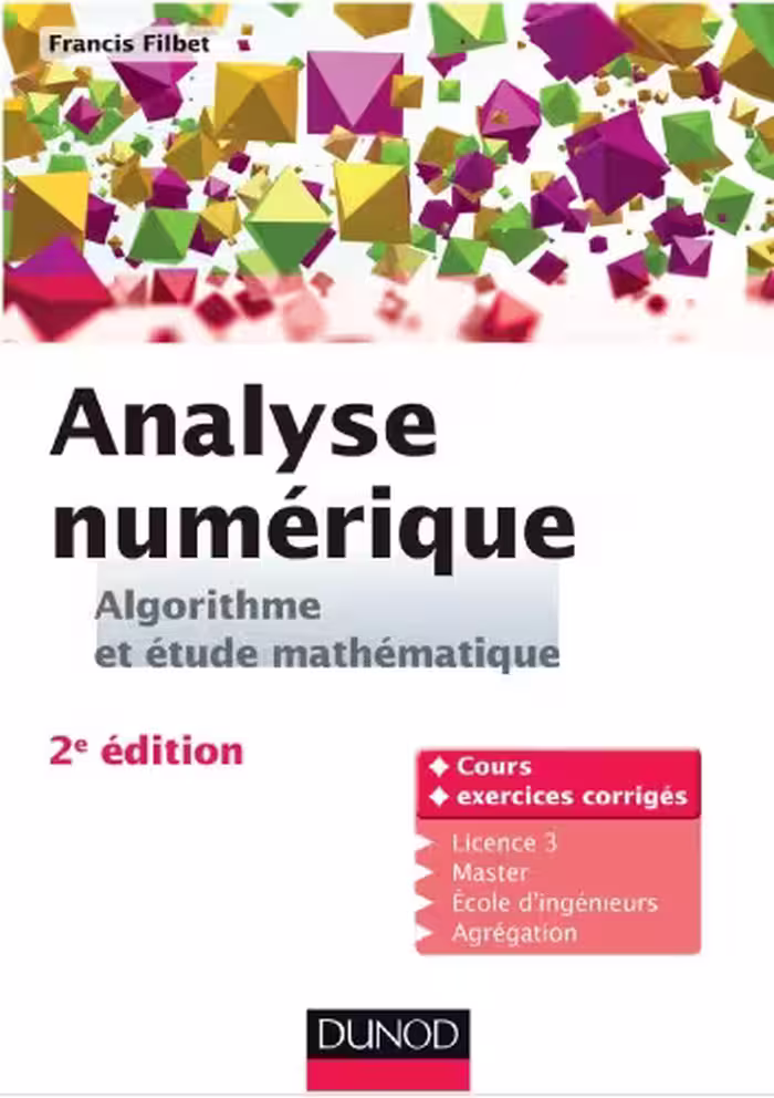 خرید و دانلود نسخه کامل کتاب Analyse numérique : algorithme et étude mathématique