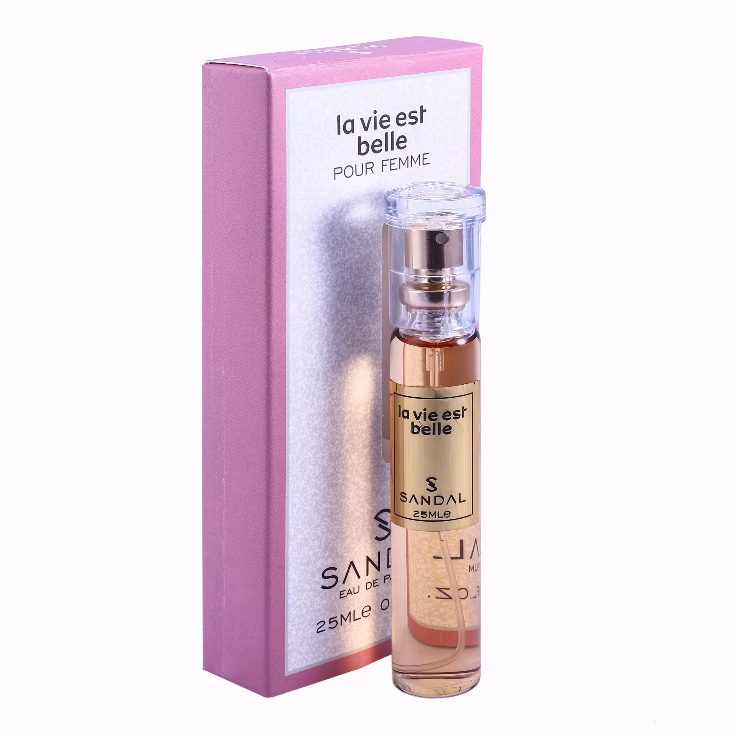 عطر جیبی زنانه صندل مدل La Vie Est Belle حجم 25 میلی لیتر