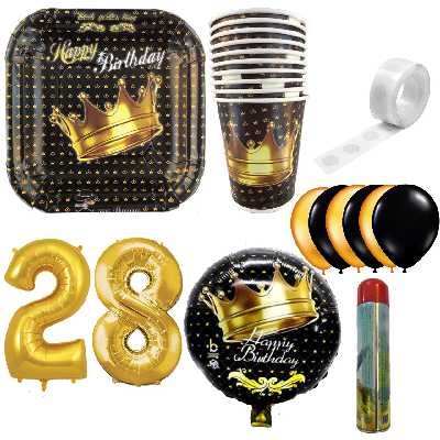 مجموعه 30 عددی تم تولد مستر تم طرح تاج کینگ کد 28