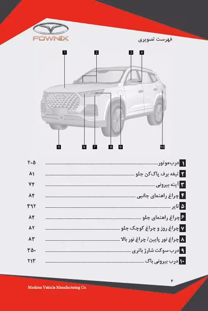 کتاب دفترچه راهنمای خودرو تیگو  Tiggo8 PRO e