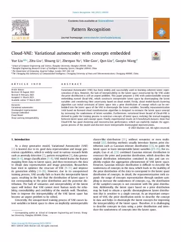 خرید و دانلود نسخه کامل کتاب Cloud-VAE: Variational autoencoder with concepts embedded