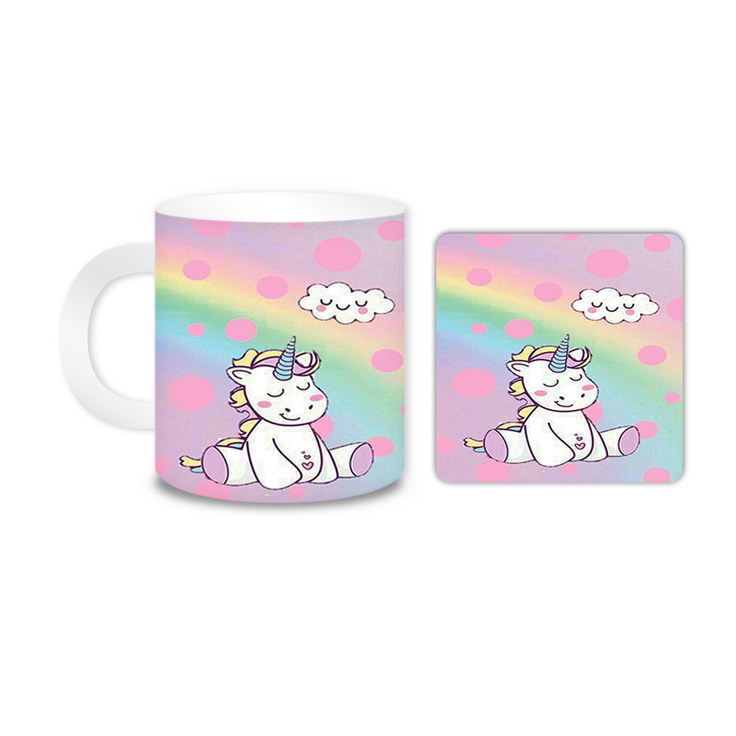 ماگ مدل یونیکورن کد 239 به همراه زیر لیوانی