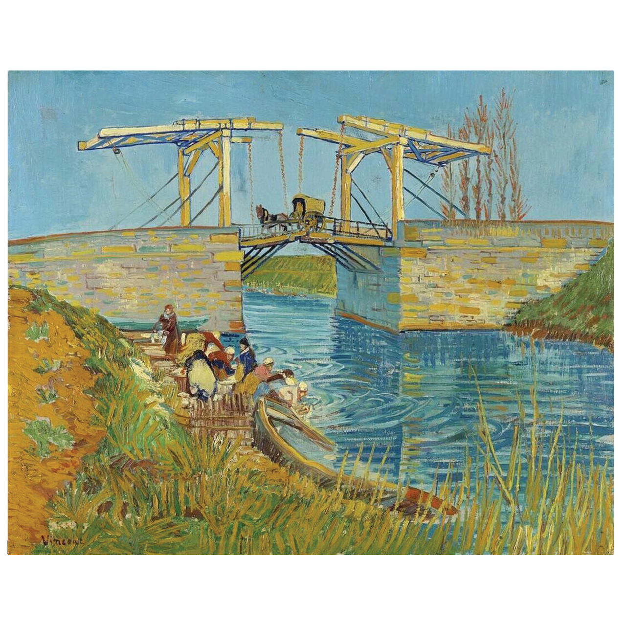 تابلو نقاشی طرح پُل لنگلوئیس شهر آرل کد 1041