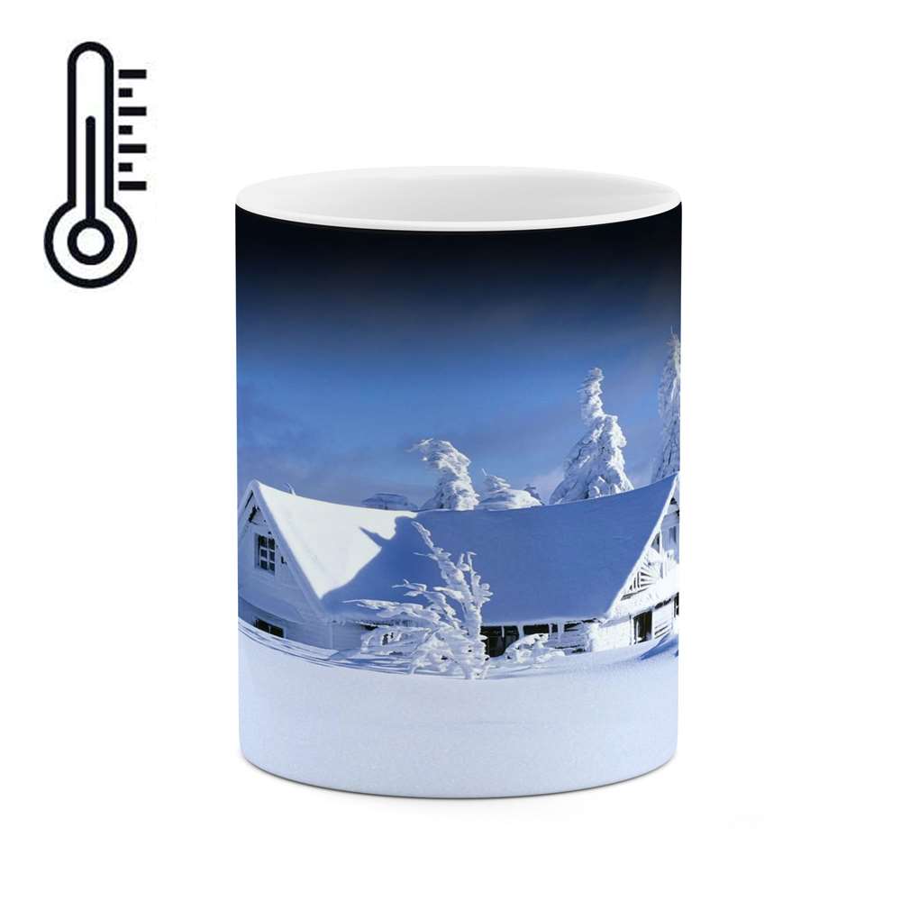 ماگ حرارتی کاکتی طرح منظره برفی مدل mgh14972