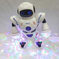 ربات اسباببازی موزیکال چراغدار روبات آدم آهنی سفید چراغدار 