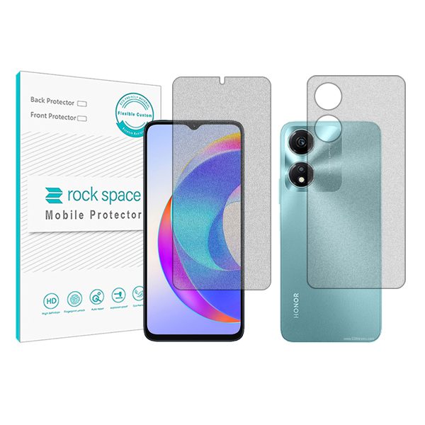 گلس صفحه نمایش و پشت گوشی آنر X5 Plus مدل نانو هیدروژل مات برند راک اسپیس کد 30359S-30365S