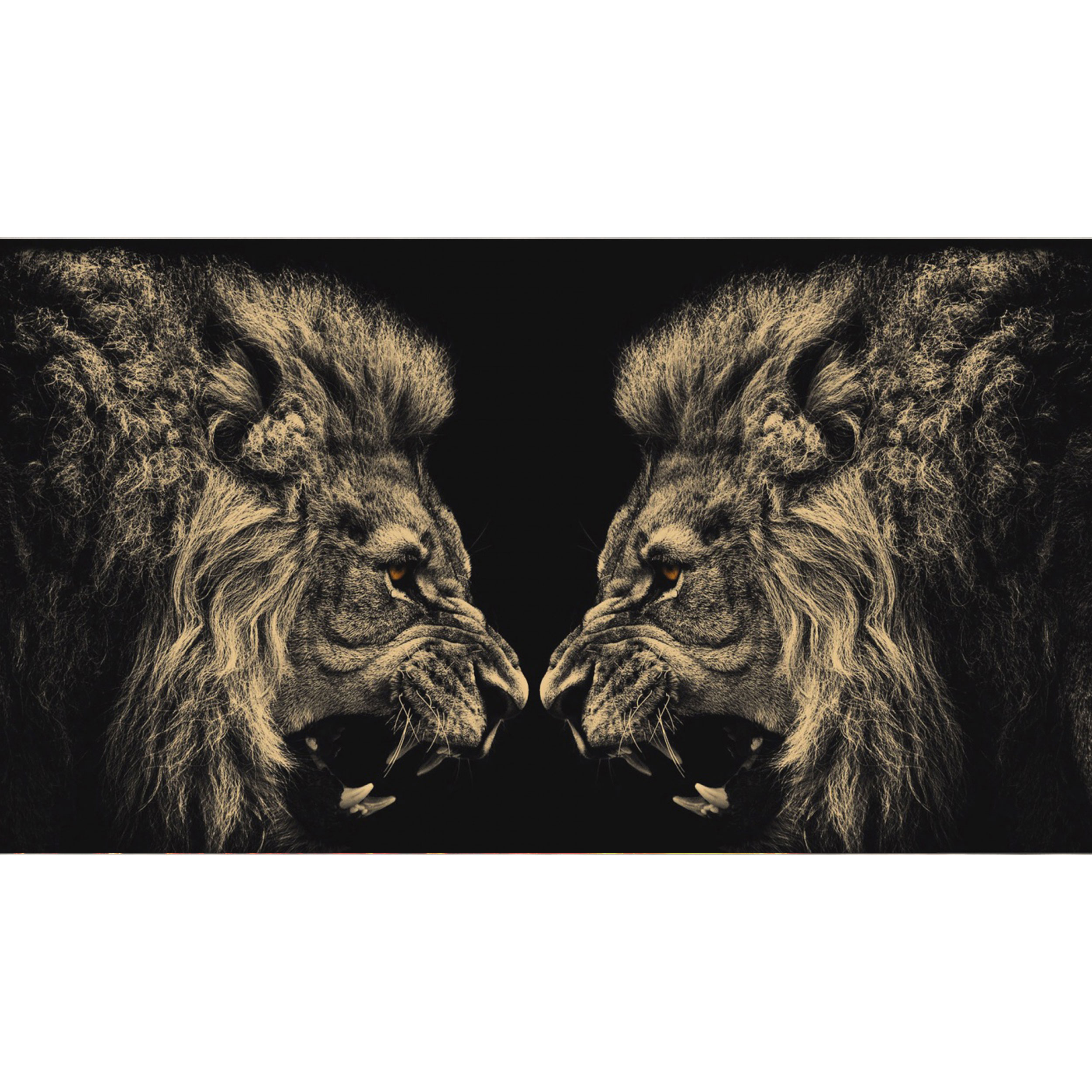 تابلو شاسی طرح نقاشی شیر مدل T7930