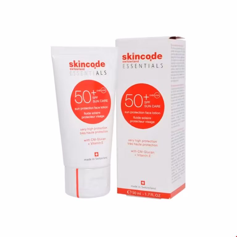 لوسیون ضد آفتاب صورت SPF50 اسکین کد 50 میلی لیتری