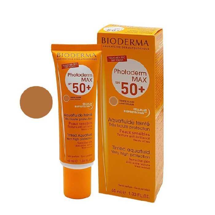 بایودرما ضدافتاب رنگی بژ روشن SPF50 حجم 40 میل Bioderma