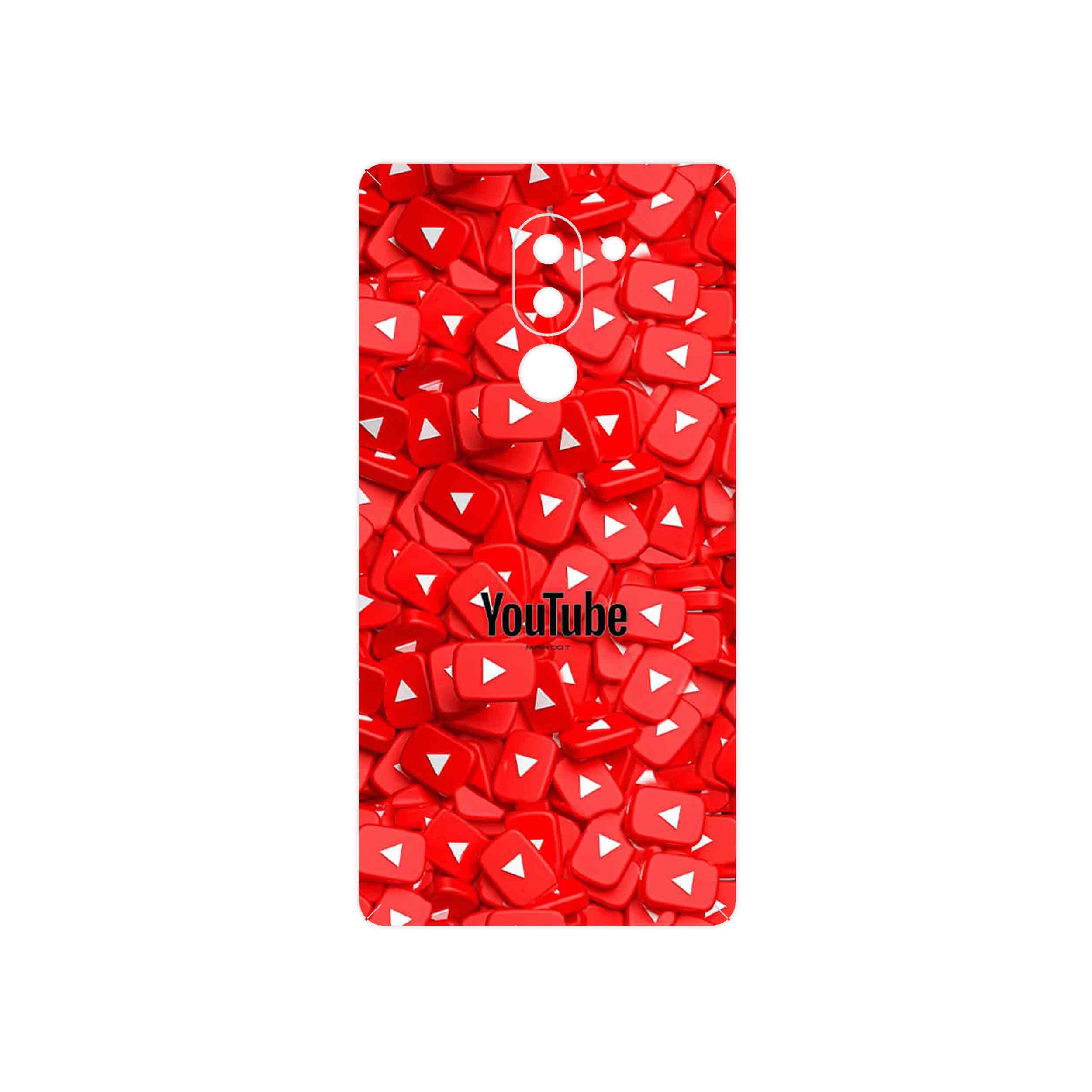 برچسب پوششی ماهوت مدل Youtube مناسب برای گوشی موبایل آنر 6X