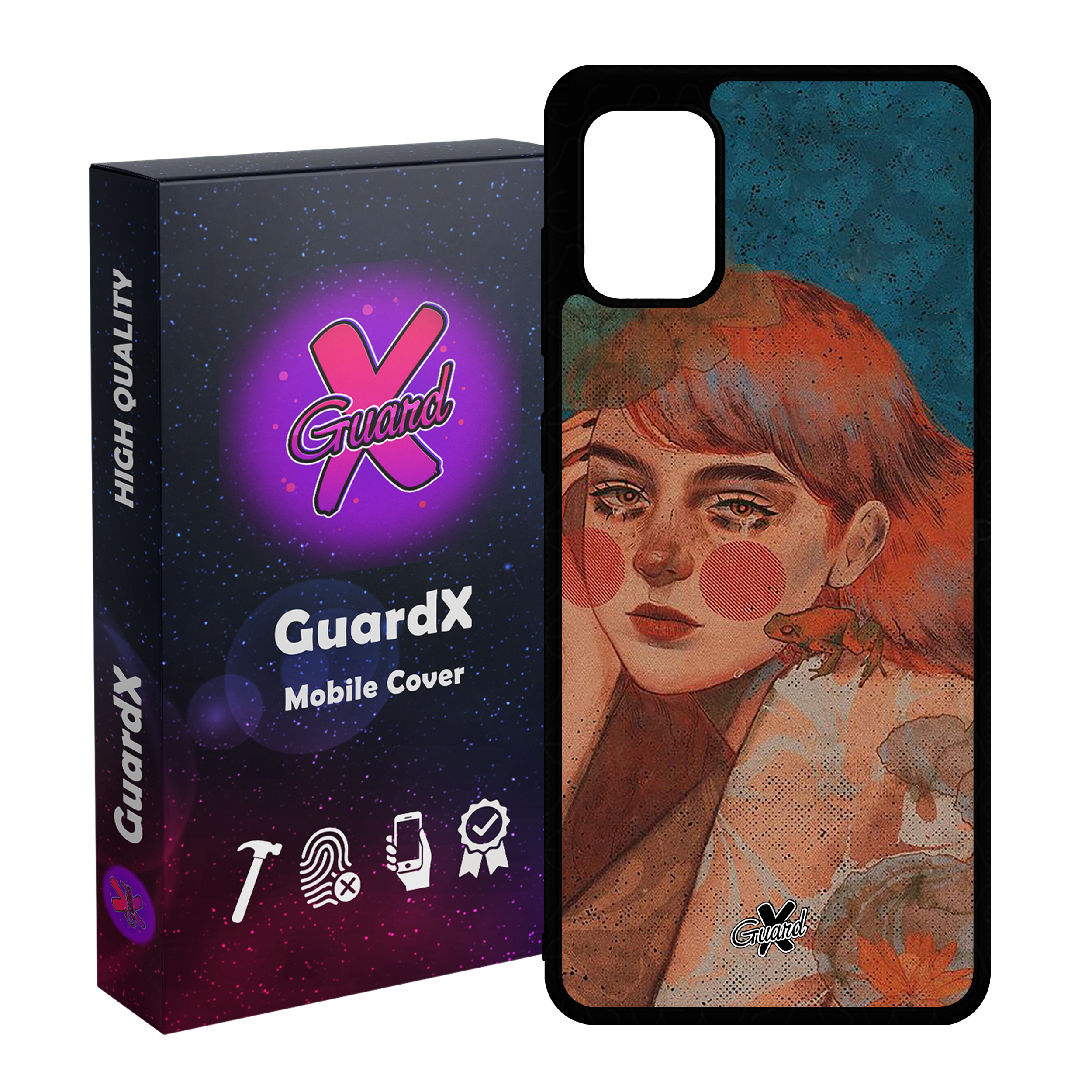 کاور گارد ایکس طرح Girl مدل Glass10330 مناسب برای گوشی موبایل سامسونگ Galaxy A31