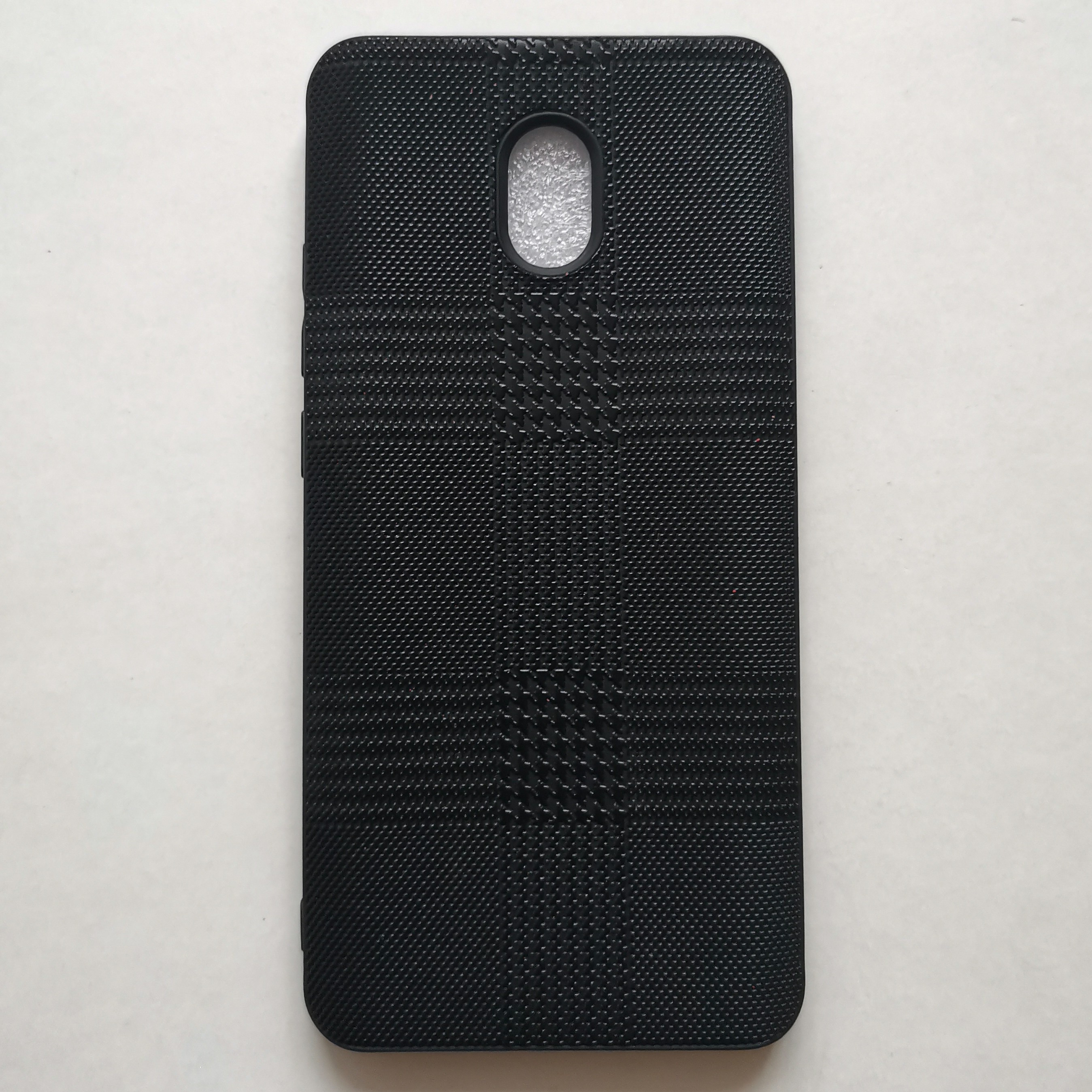 قاب طرح چرمی درجه یک مشکی گوشی شیائومی Redmi 8A