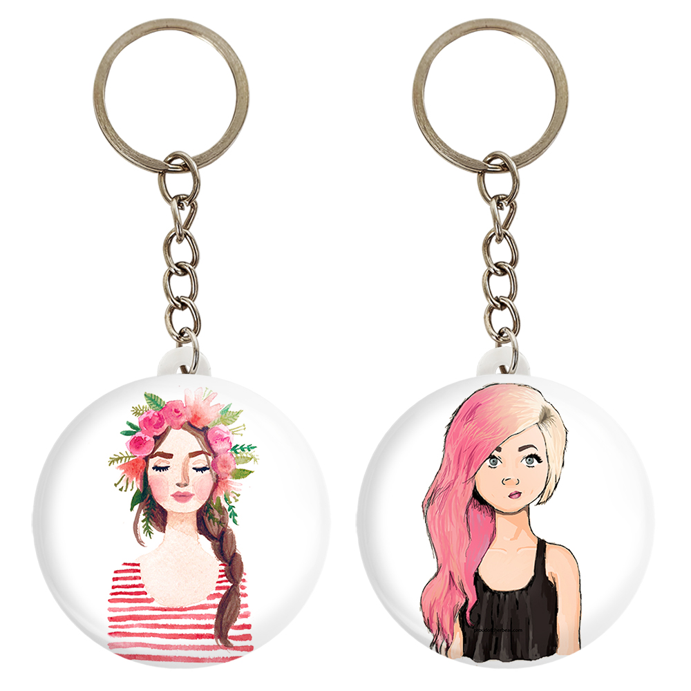 جاکلیدی خندالو مدل دخترونه کد 16481639 مجموعه 2 عددی