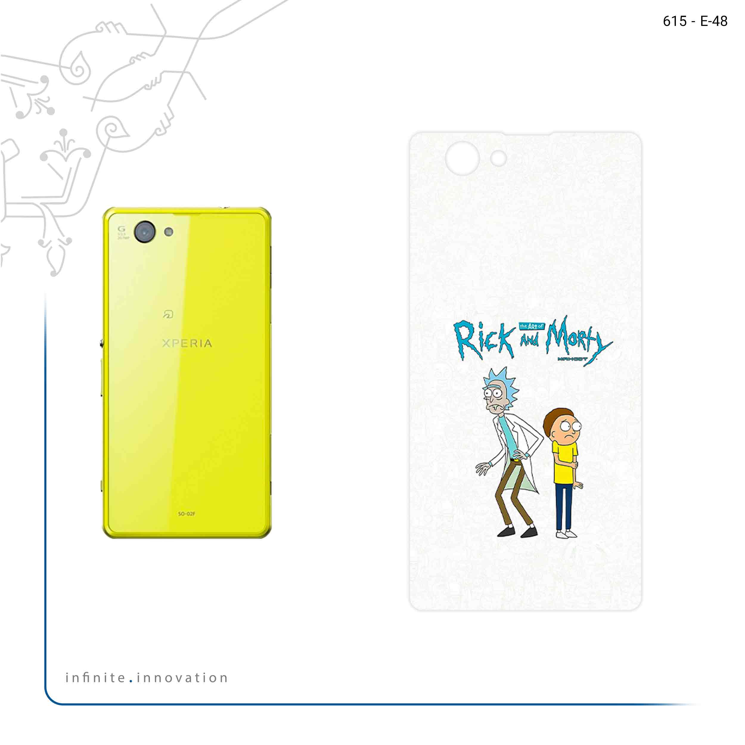 برچسب پوششی ماهوت مدل Rick and Morty مناسب برای گوشی موبایل سونی Xperia Z1 Compact