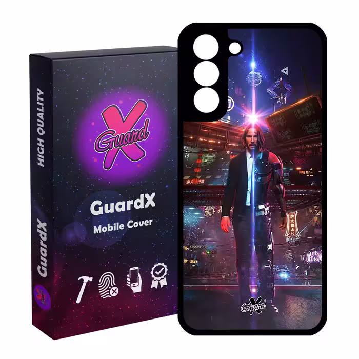 کاور گارد ایکس طرح John Wick مدل Glass10077 مناسب برای گوشی موبایل سامسونگ Galaxy S21 FE