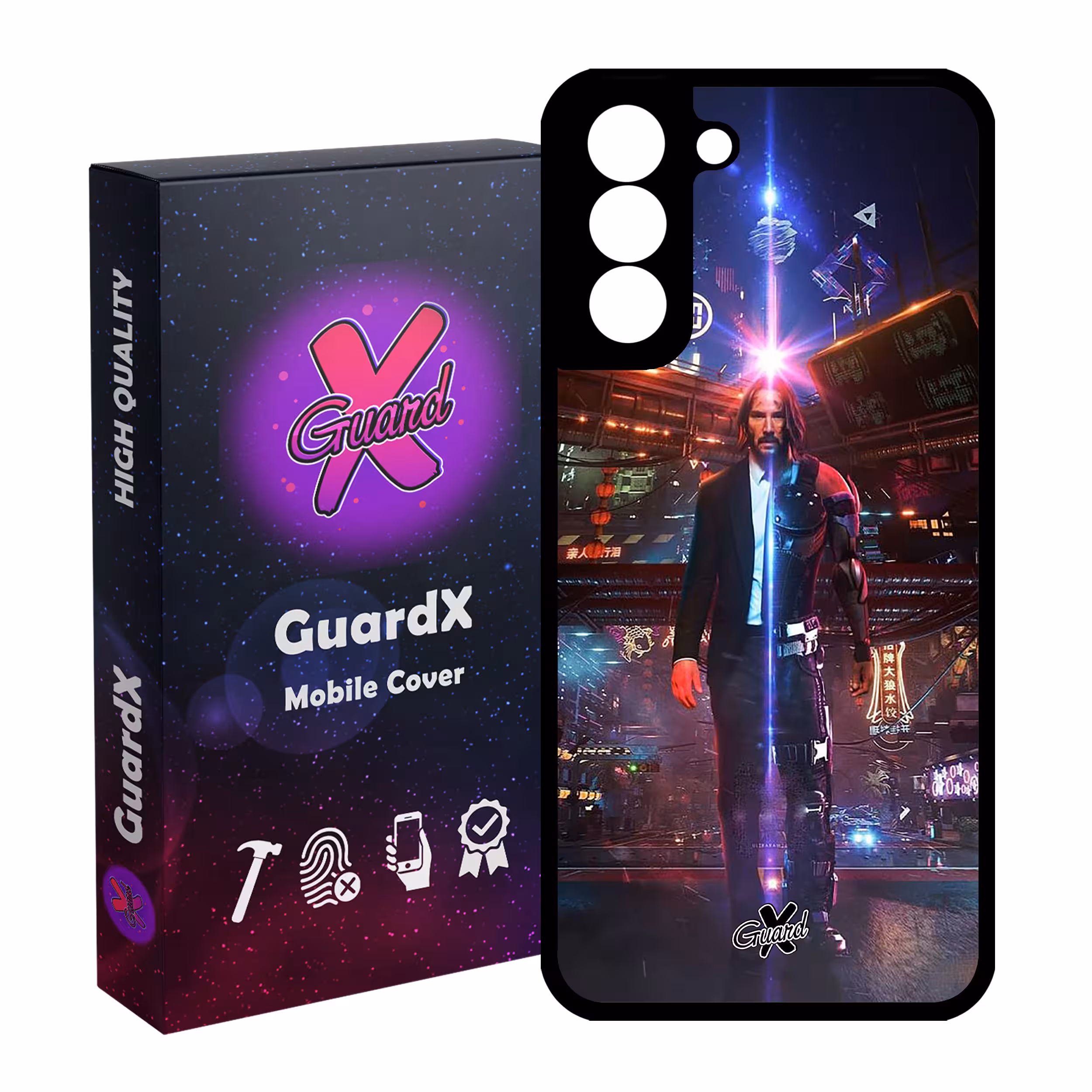 کاور گارد ایکس طرح John Wick مدل Glass10077 مناسب برای گوشی موبایل سامسونگ Galaxy S21 FE