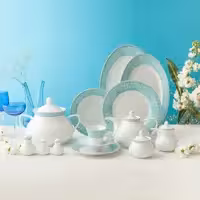 سرویس غذاخوری 108 پارچه چینی زرین ایران سری شهرزاد مدل ورونا درجه یک